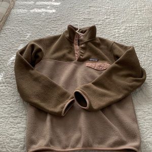 Patagonia Synchilla Fleece Pale Pink/ Taupe Size XS